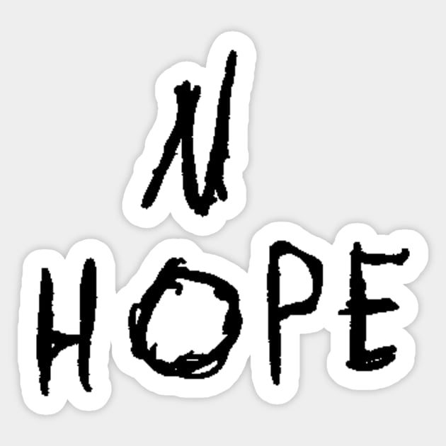 No Hope text Sticker by MacSquiddles